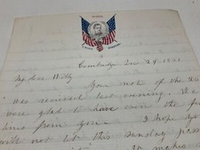 CIVIL WAR USMA 2 LETTER FROM MOM 1861 & 62 Wm R LIVERMORE @1821