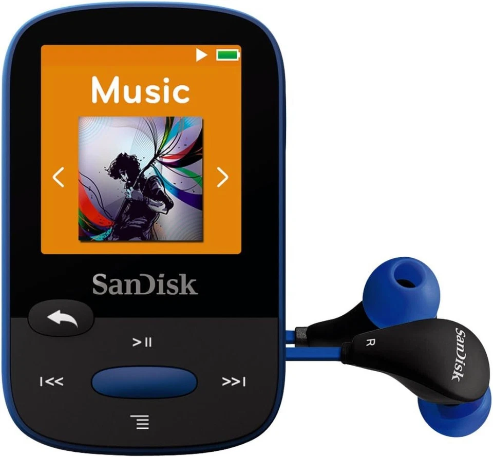 SanDisk Clip Sport 8GB - Blue - KOSHER MP3 Player - No FM Radio - Open box - Image 3 of 4