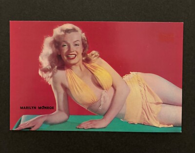 Lusterchrome Postcard Marilyn Monroe Movie Star Actress L-39 Yellow Bikini Vtg