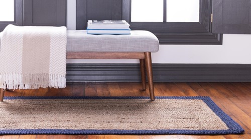 Runner jute Rug Rectangle Braided Handmade Carpet Home Decor Modern Look Rugs - Picture 10 of 12