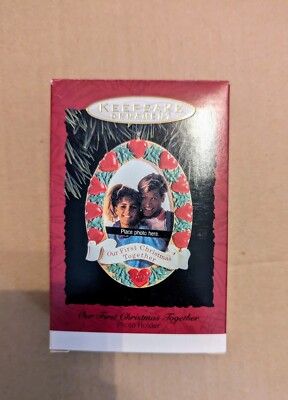 Hallmark Keepsake Ornament Our First Christmas Together 1993 Photo Holder