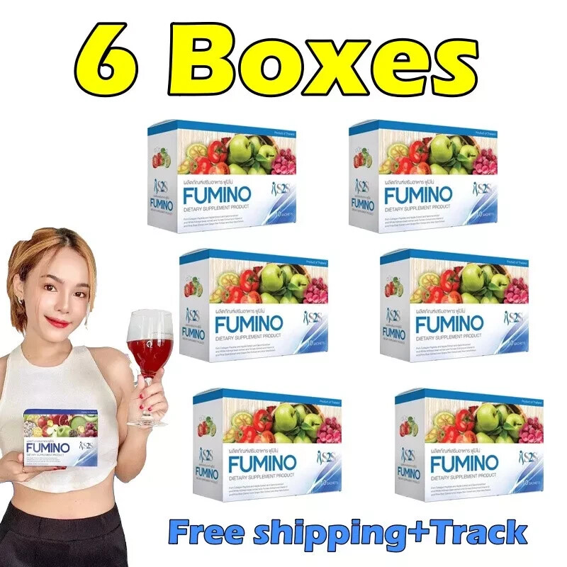 6 CAJA FUMINO S2S Colágeno Detox Drink Apple Fiber Belly Burn Bright + Tracking