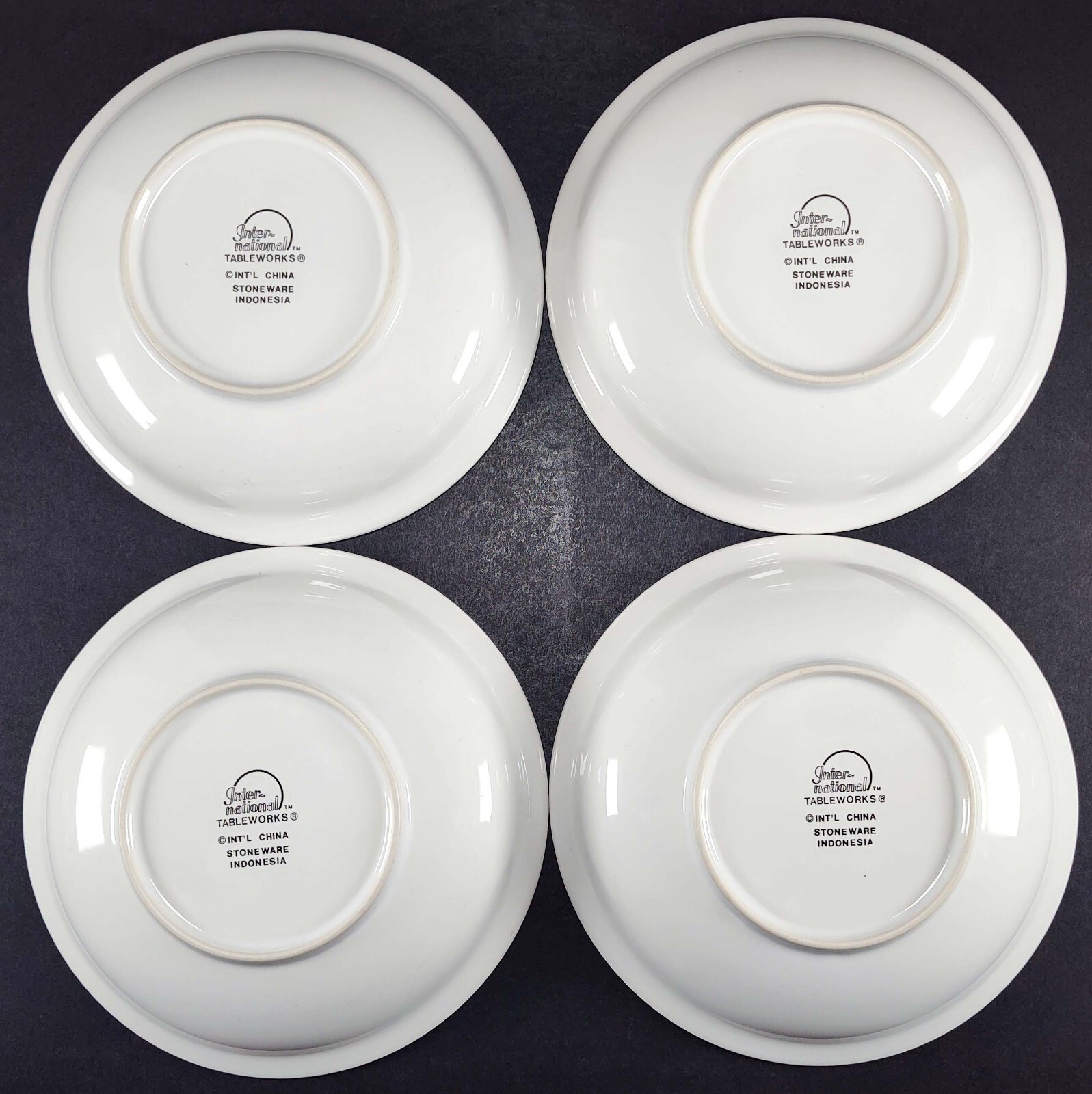 4 International Tableworks Trio Soup Salad Pasta Bowls Pastel Pink Flowers 8"