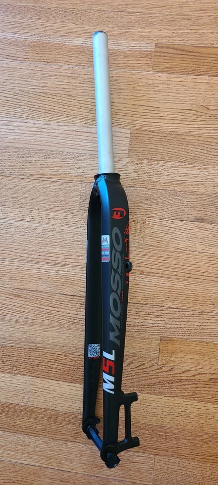 HORQUILLA RÍGIDA ALUMINIO MOSSO M5L 470 FRENO DISCO NEGRO-ROJO MATE MTB 29" Foto 3 de 4