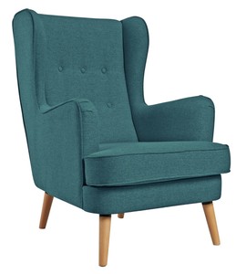 Argos Home Callie Wingback Fabric Chair Teal Ebay