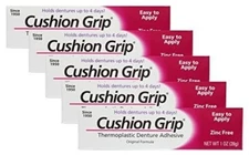 Cushion Grip Thermoplastic Denture Adhesive 1 oz, 5 Pack