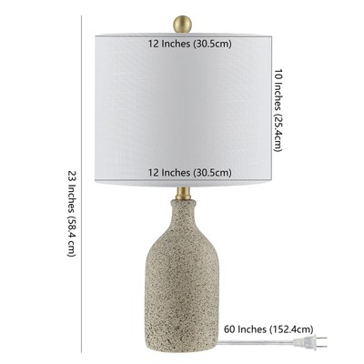 SAFAVIEH Lighting 23-Inch Gunnar Ceramic Table Lamp - 12''W X 12''D X 23''H