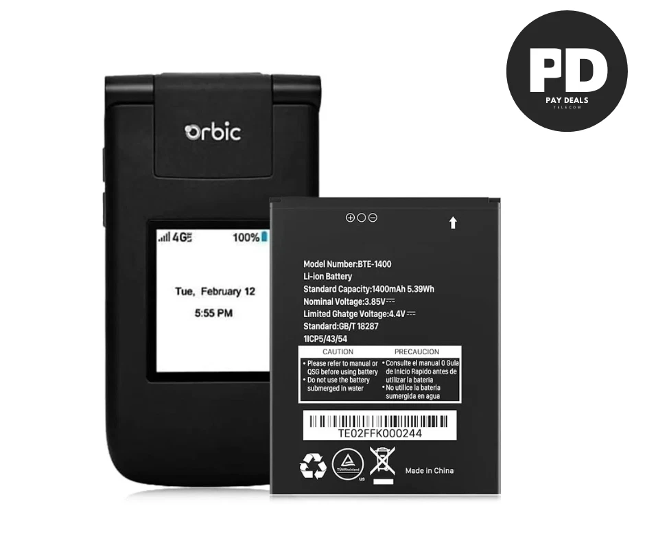 Batería de repuesto para Verizon Orbic Journey V RC2200L F30 BTE-1400 1400mA Foto 4 de 4