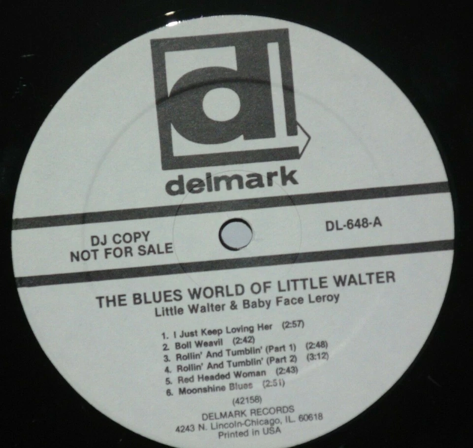 LITTLE WALTER Blues World Of LP VG+ White Label DJ Copy Delmark Promo JB Lenoir Foto 3 de 3