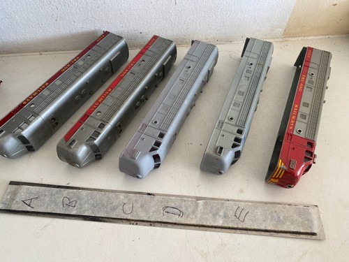 5 TRIANG R55 R57 SILVER / RED LOCO BODIES TRANSCONTINENTAL GOOD SOLID ...