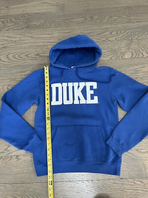 Duke university American threads pool over hoodie blue with white Small preowned
