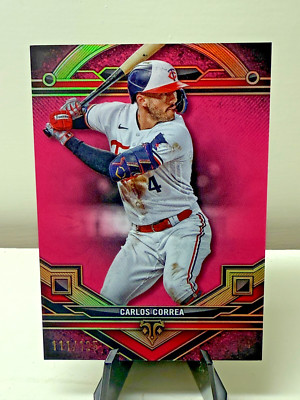 CARLOS CORREA 111/125 TOPPS TRIPLE THREADS TOURMALINE PINK TWINS #72 2024