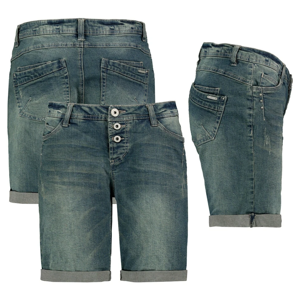 Sublevel Damen Jeans Shorts Bermuda Kurze Hose Shorts Short Denim Stretch Denim