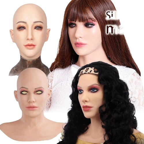 FETURAX BDSM Silicone Velvet Fox Pup Hood Mask Headgear For