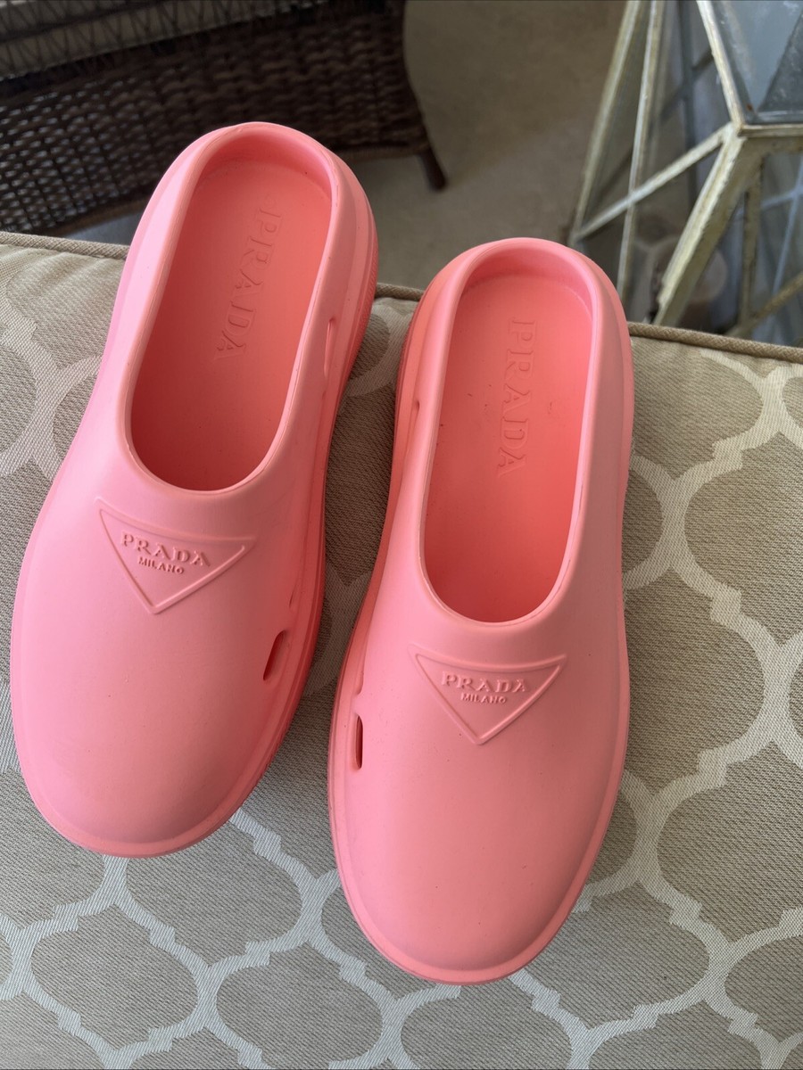 Prada New Mellow Rubber Mules/Cracks Women. Made in Italy | eBay