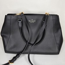 Kate Spade Kristi Black Leather Satchel KA696 W Marc Jacob's Strap Crossbody