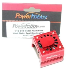 Powerhobby 1/10 Aluminum Brushless Motor Cooling Fan Red : 1406 Series 5700KV