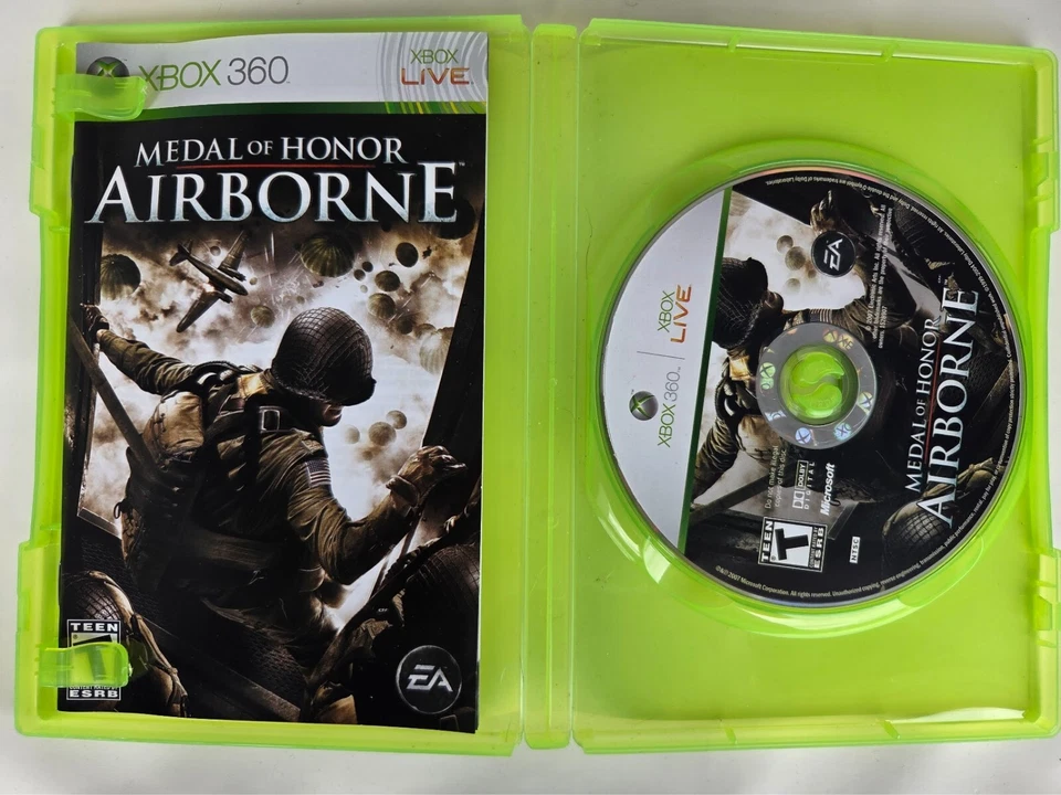 Juego Medal of Honor Airborne Xbox 360 2007 EA WWII Shooter Completo en Estuche Foto 2 de 3