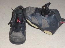 AIR JORDAN SHOES 645127-008 SIZE 8C RETRO VI 6 BLACK PINK ANTHRACITE KID TODDLER