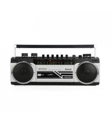 Riptunes Retro AM/FM/SW Radio + Cassette Boombox with Bluetooth and USB/SD card