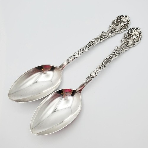 2 antike Gorham Versailles 8,5" Sterling Servierlöffel knackiges Muster klassisch - Bild 3 von 8