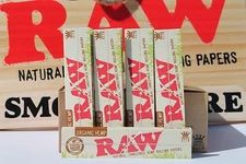 AUTHENTIC RAW (5PK) ORGANIC King-Size Rolling Papers - Popular Top Seller