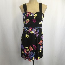 Candies Dark Floral Dress Juniors Size 9 Pockets Padded Bodice Whimsgoth