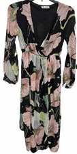Acesnug Women Floral Surplice Maxi Dress Size XL