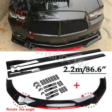 For Dodge Charger 06-14 Front Bumper Lip Spoiler Splitter Body Kit &Side Skirts