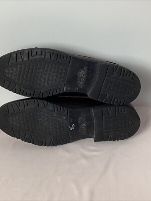 Mocassins Allen Edmonds Nashua à Pompons Cuir Grainé - Taille 9.5D, Noir/marron, Occasion Très Bon état