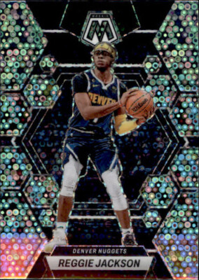 2022-23 Panini Mosaic Silver Fast Break Prizm Reggie Jackson #52