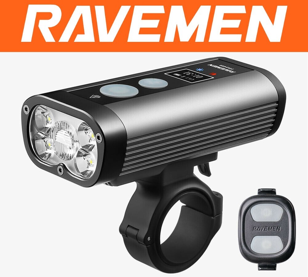 Ravemen PR2400 BRIGHT 2400 Lumens USB Bike Headlight w/ Handlebar