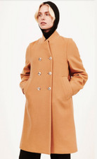 Nwt Marimekko Viki Coat Caramel Wool Blend Double-brested Women's Sz 40/ Us 10
