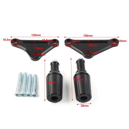 Protector de caída contra choques deslizadores de cuadro negro para Suzuki GSXS 950 1000 GT Katana - Imagen 9 de 9