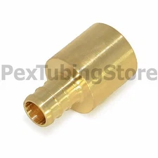 (10) 1" PEX x 3/4" Male Sweat Adapters - Brass Crimp Fittings