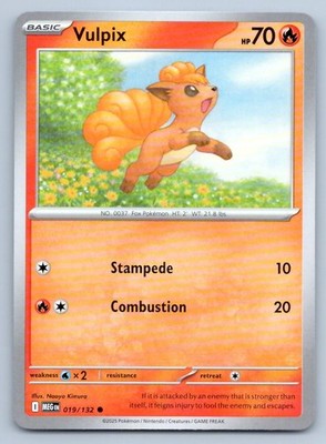 Pokemon Vulpix Mega Evolution MEG C 019/132 NM