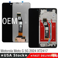 OEM LCD Display Touch Screen Digitizer Frame For Motorola Moto G 5G 2024 XT2417