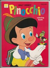 Walt Disney's Pinocchio coloring book Whitman 1954 unused