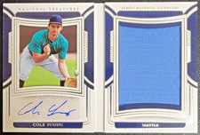 2023 Panini Jumbo National Treasures Cole Young #JMS-CY /99 (AU,MEM)