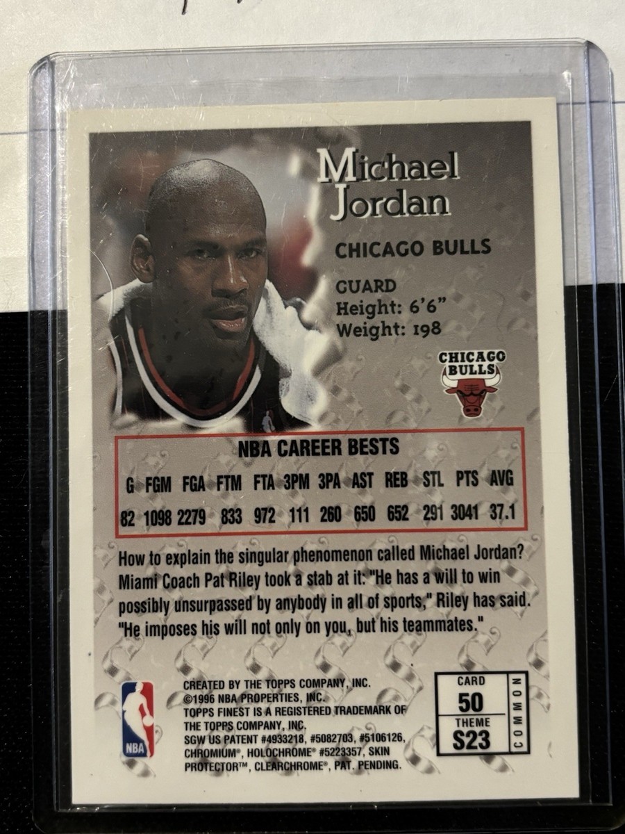1996 Topps Finest Sterling Michael Jordan #50 Bulls Holochrome