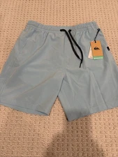 $56 NWT Men’s Quicksilver Amphibian 18" Shorts Swimsuit NEW Sz Medium (M) Blue