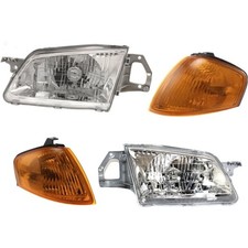Headlight Pair Mazda Protege 1999-2000 Clear Lens Wbulbs Bj0e51060bp1 Headlight Pair Mazda Protege 1999-2000 Clear Lens Wbulbs Bj0e51060bp1