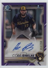 2021 Bowman Draft Chrome Pick Purple Refractor 54/250 Alex Binelas Auto 1d59