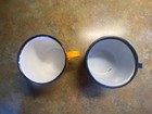 Ass't Enamelware Cups: Yellow, Orange, Green and White. 2.5"-3" tall. Set of 4.  — photo 9
