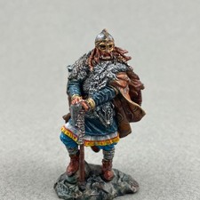 Jarl Viking figurine 54 mm 1/32, Painted tin toy soldier, Collectible miniature