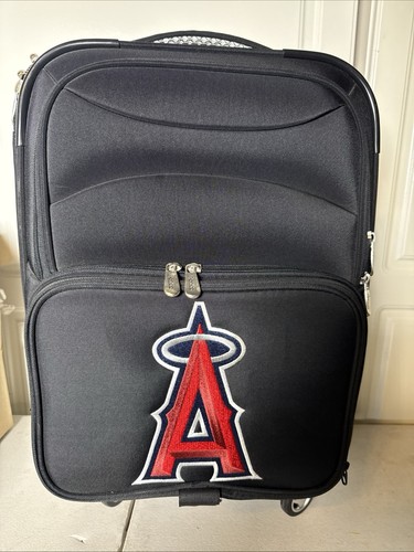 LOS ANGELES ANGELS BLACK 20 SOFTSIDED SPINNER LUGGAGE