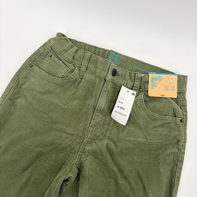 Thereabouts Corduroy Pants Kids 16 Regular Green Superflex Straight Leg NWT