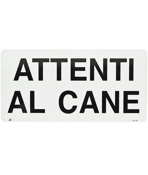 Aluminium Kennzeichen Beware OF THE DOG Ferribiella-image