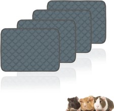 4 Pack Guinea Pig Cage Liners Waterproof 24" x 18" Washable Guinea Pig Bedding