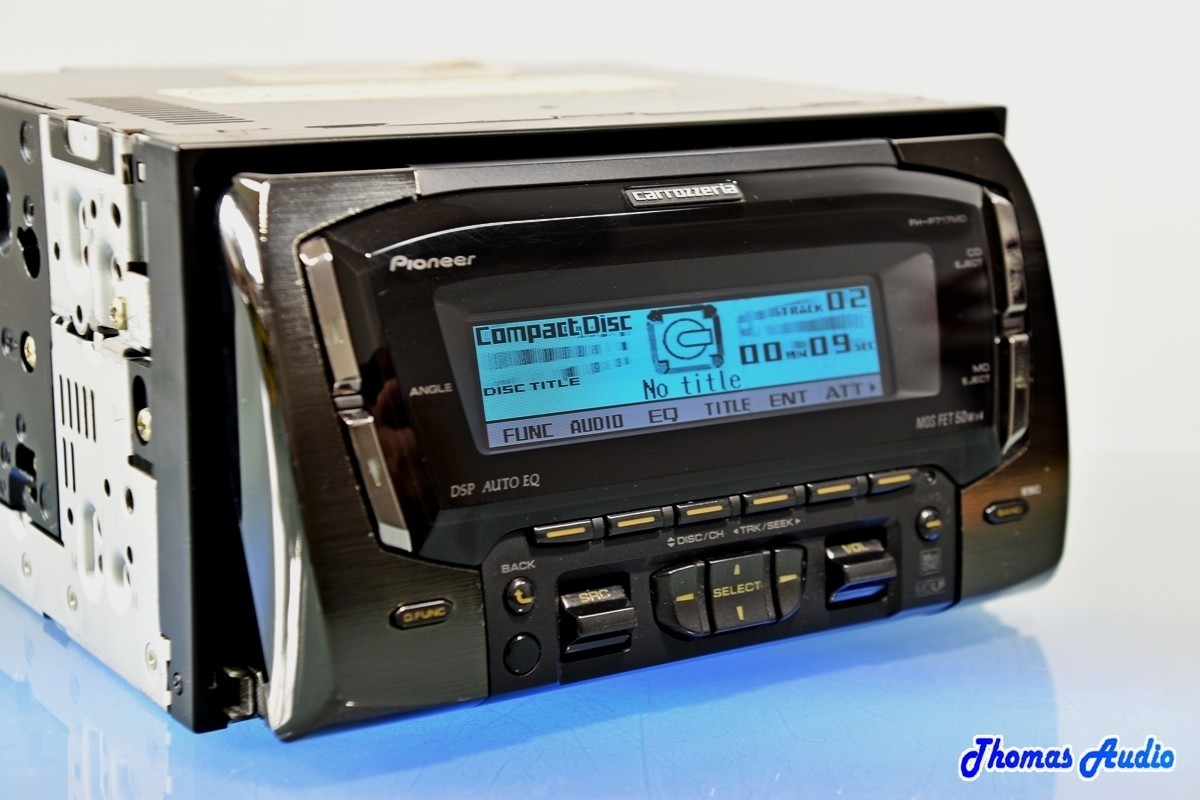 Carrozzeria FH-P717MD Pioneer 2DIN MD CD Player Head Uint Tested